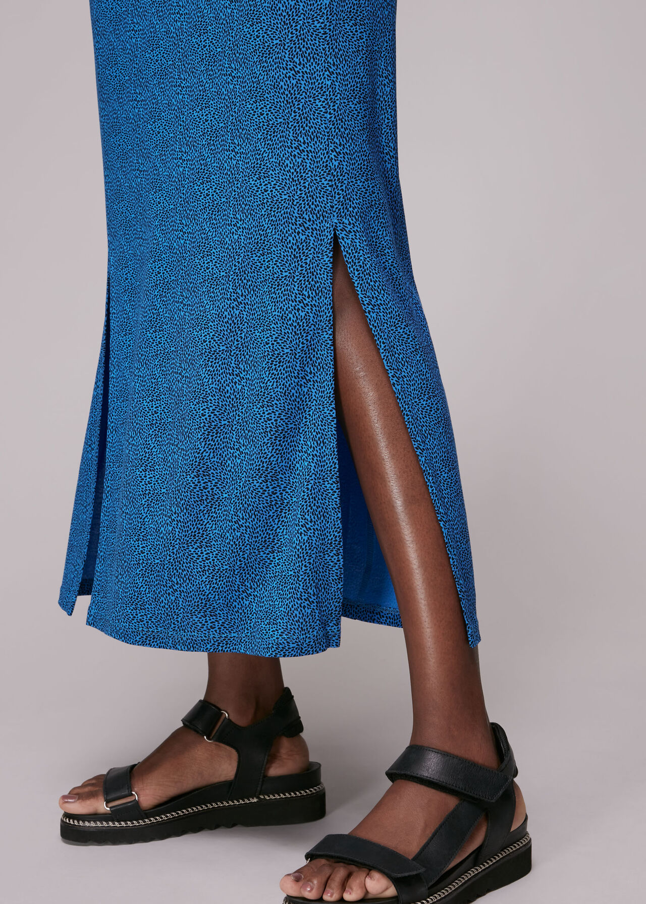 Animal Fleck Jersey Midi Dress