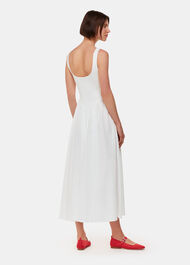 Poplin Cotton Mix Midi Dress