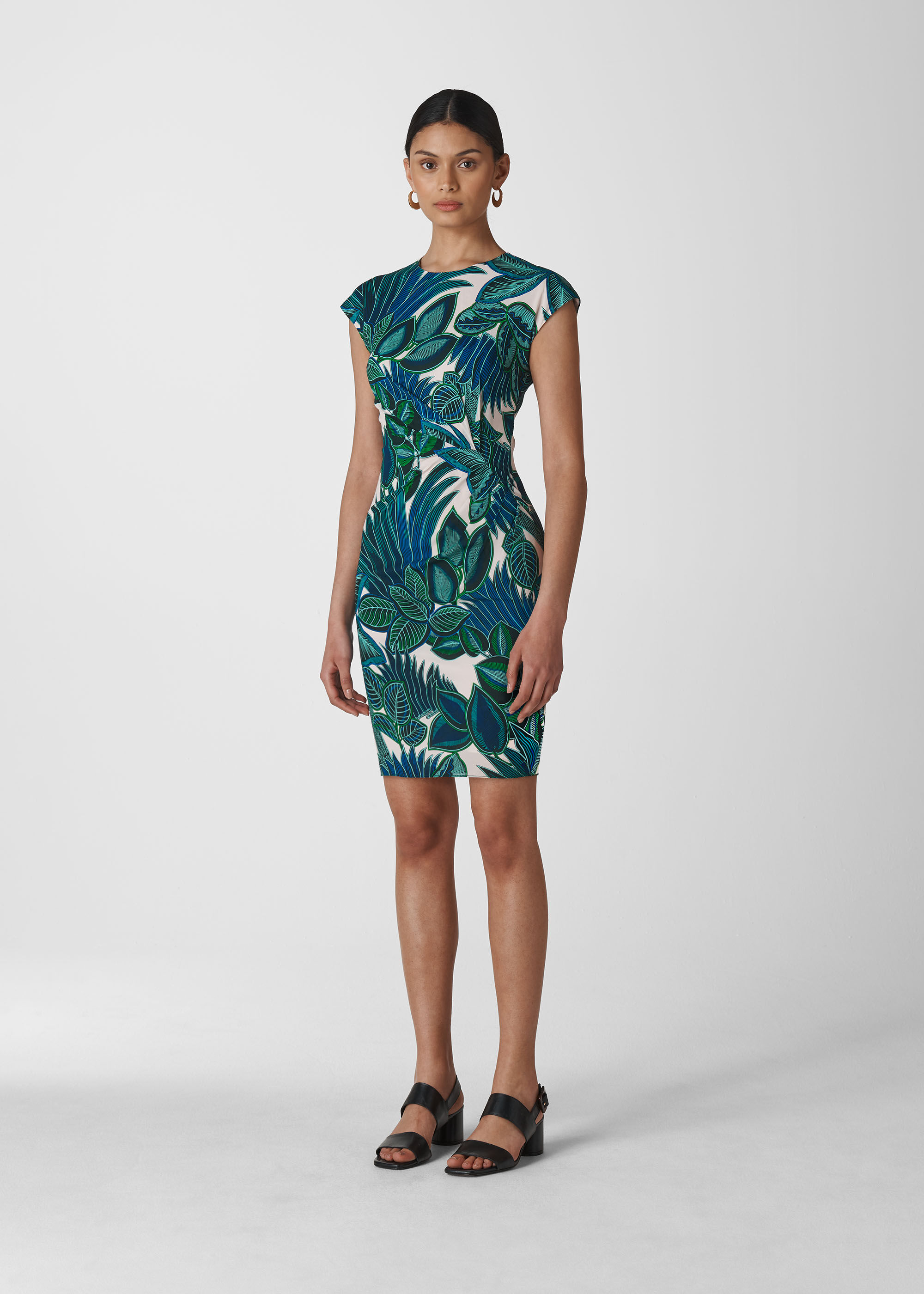 Palm Print Silk Bodycon