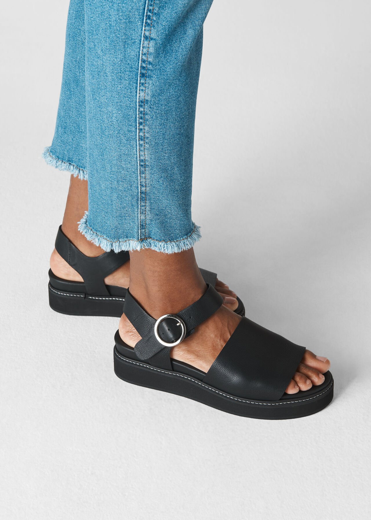 Kali Two Part Sandal Black