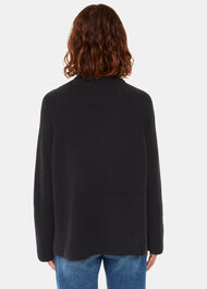 Textured Rib Detail Roll Neck