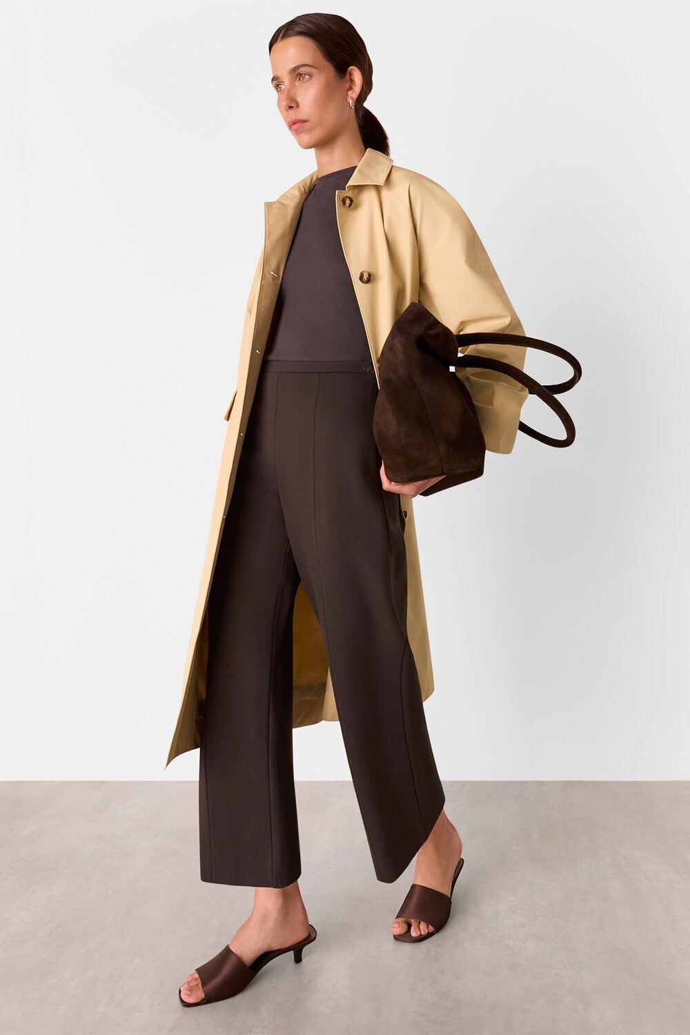 Brown Camilla Wide Leg Trouser