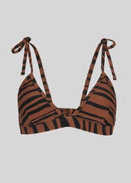 Zebra Print Bikini Top Multicolour