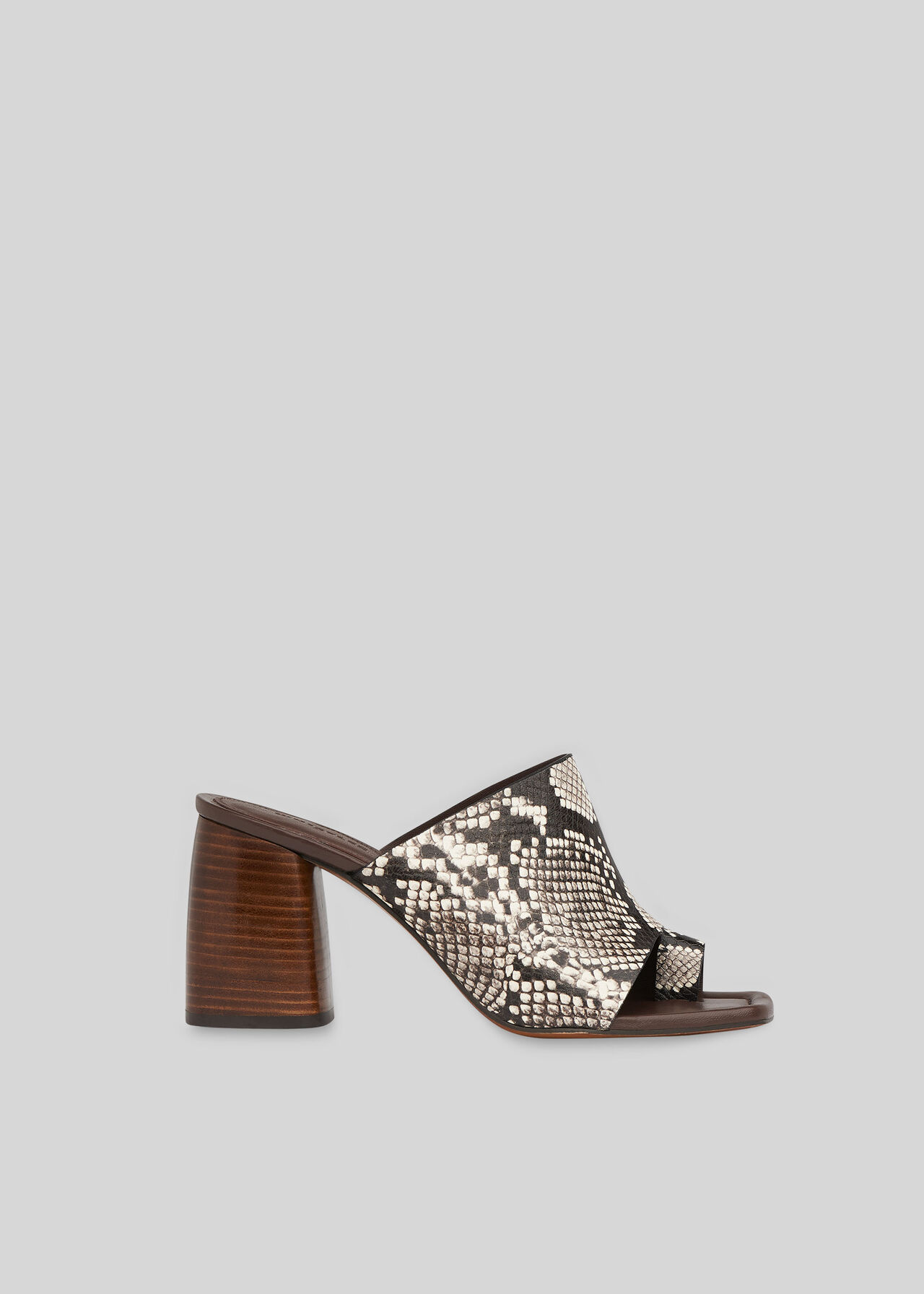 Acre Toe Loop Mule Snake Print