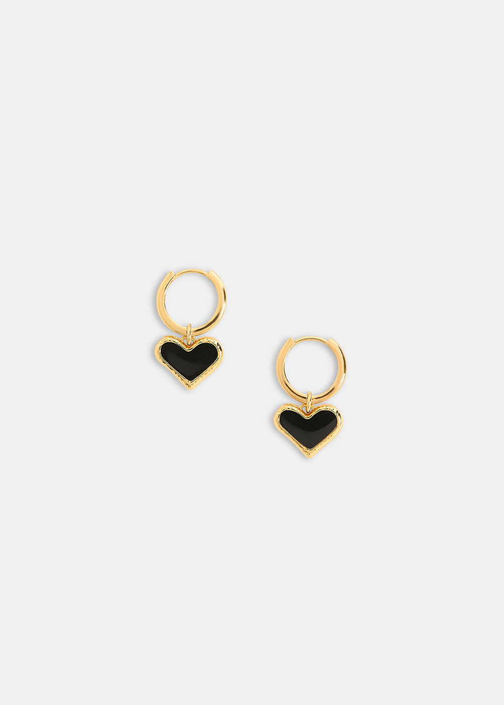 Enamel Heart Huggie Earring
