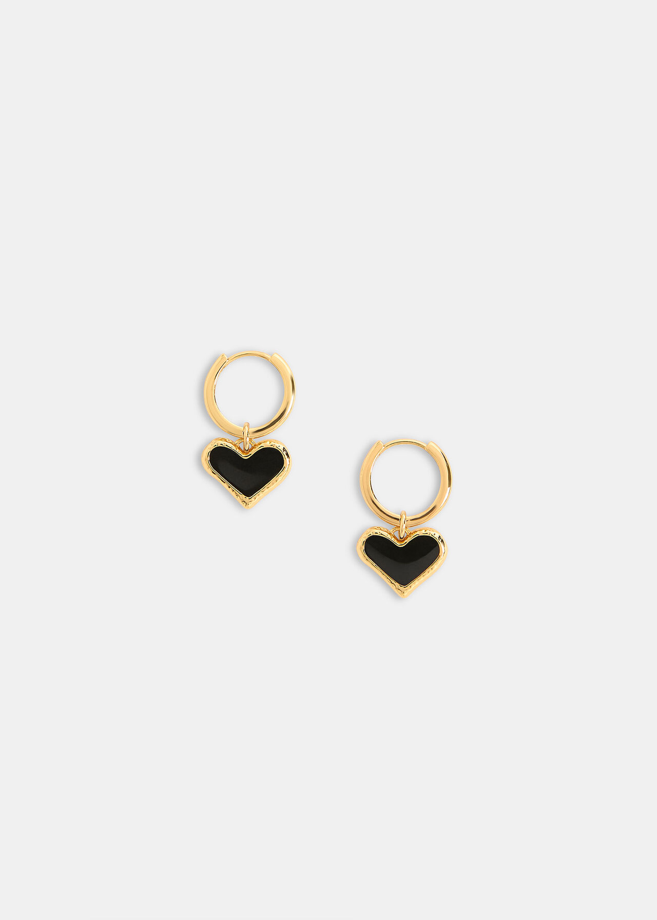 Enamel Heart Huggie Earring