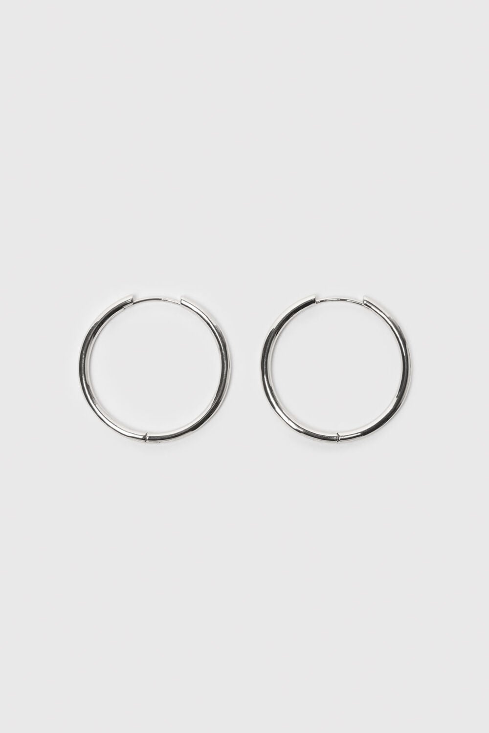 Silver Clean Hoop Earring