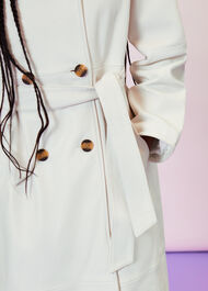 Gemma Leather Trench Coat