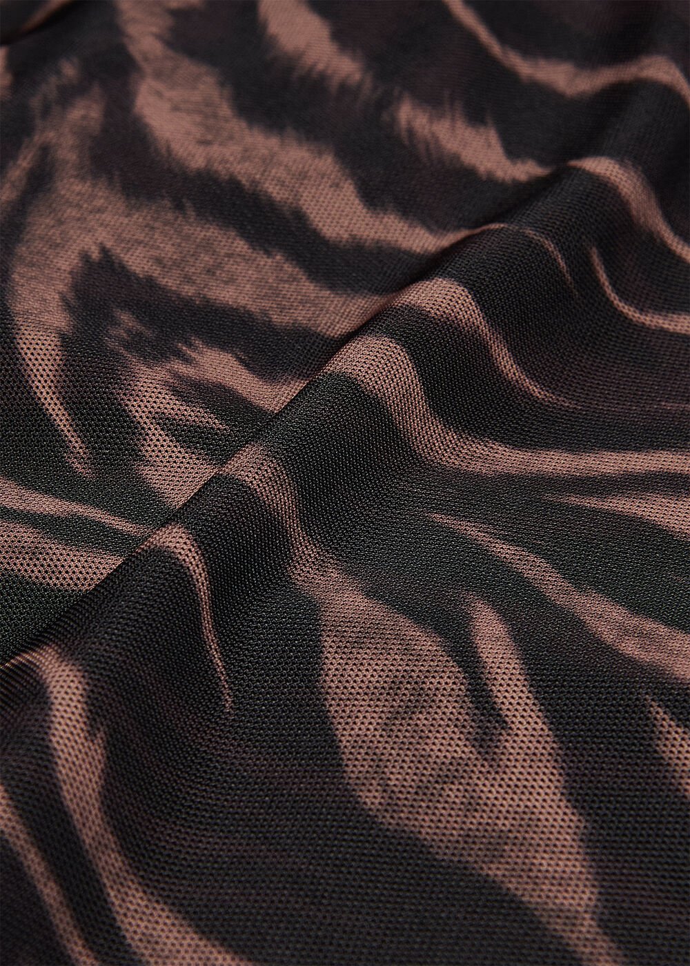 Abstract Zebra Mesh Dress