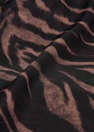 Abstract Zebra Mesh Dress