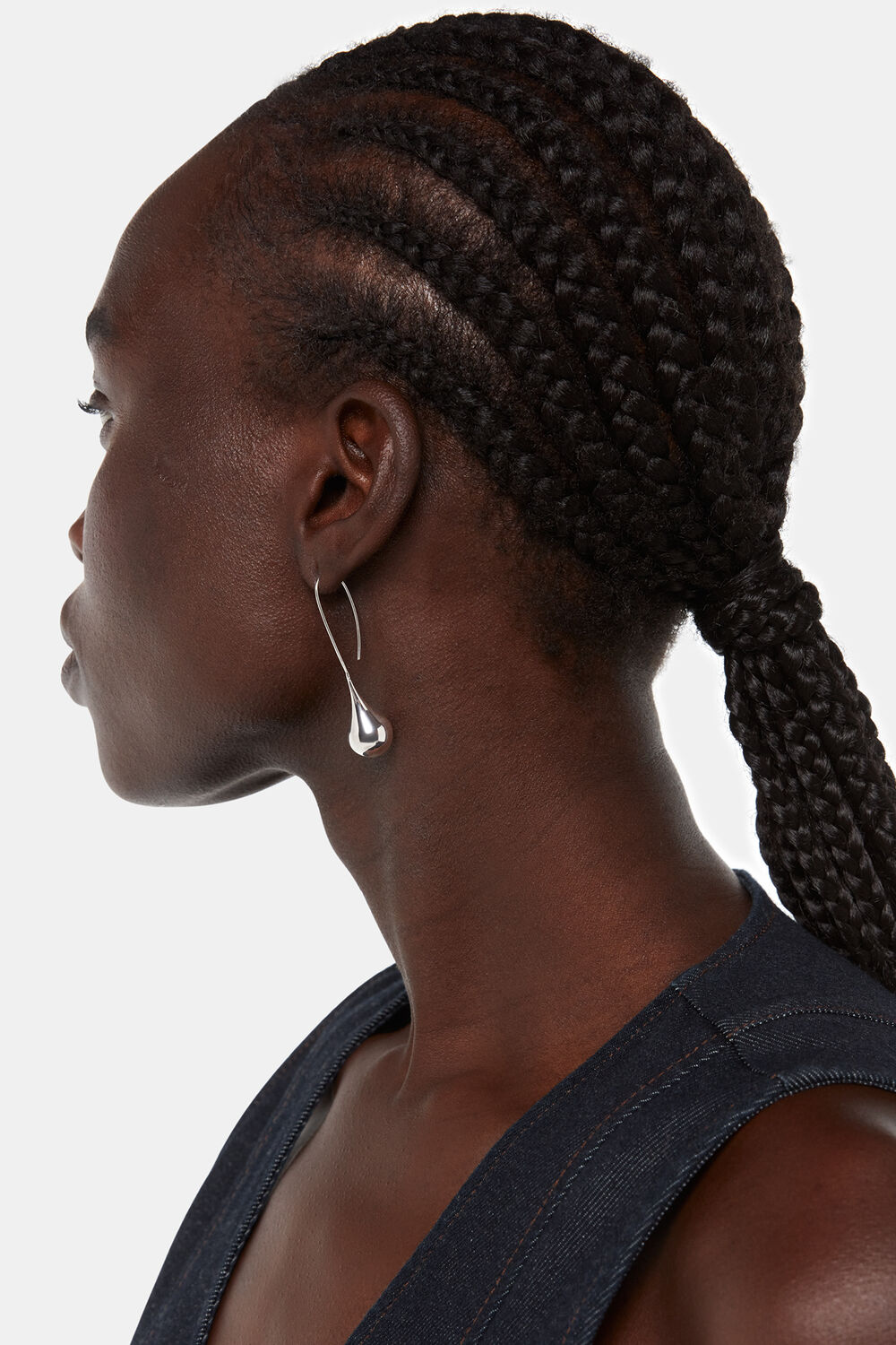 Teardrop Wire Hoop Earring