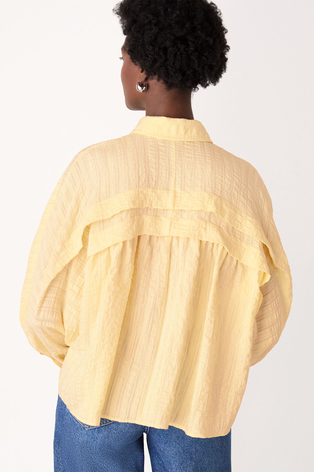 Textured Frill Detail Blouse