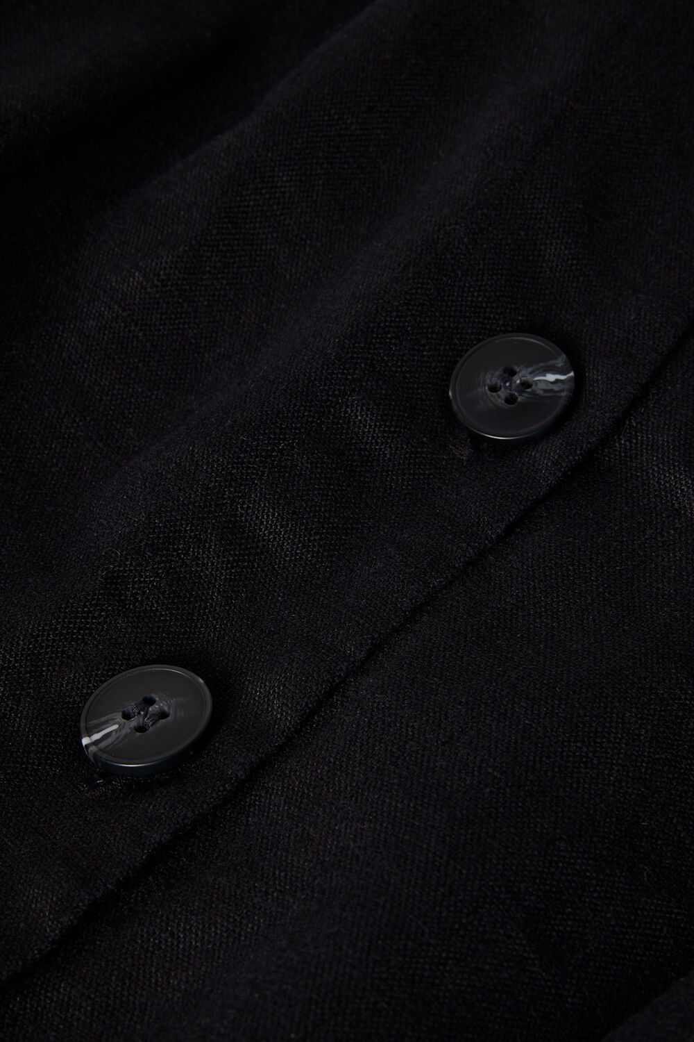 Black Fiona Linen Button Jumpsuit