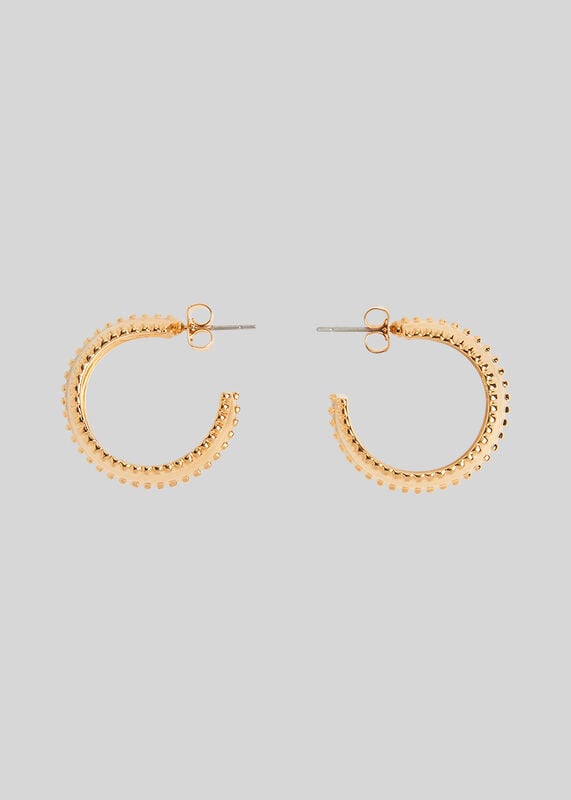 Gold Mini Studded Hoop