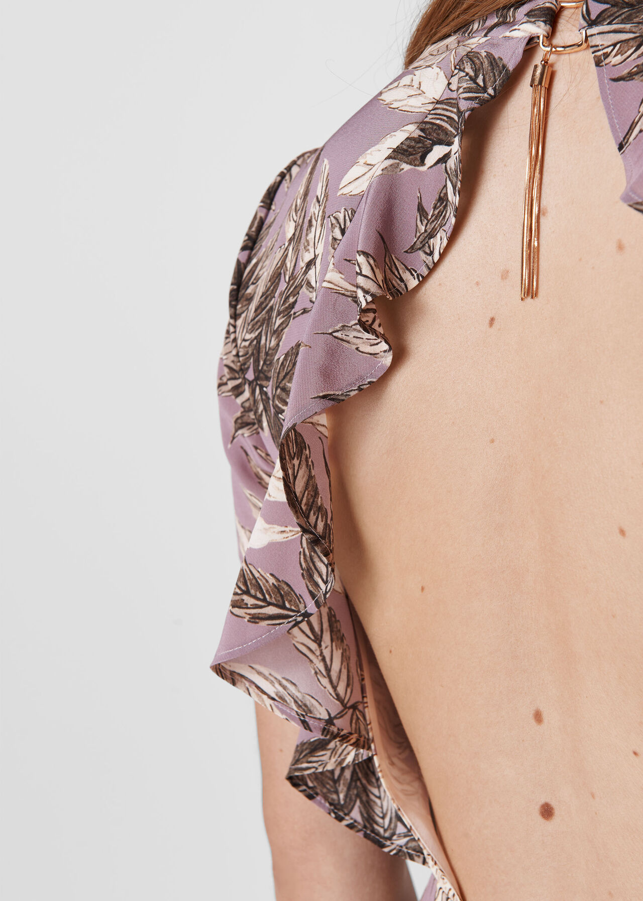 Arabella Floral SIlk Dress Lilac
