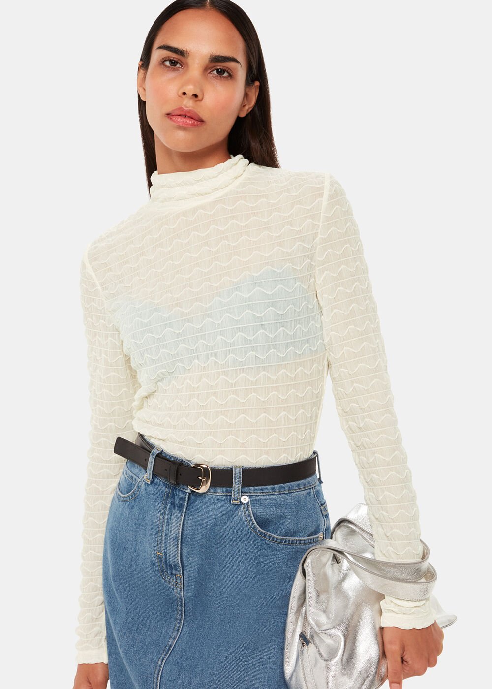 Texture Ruched Top