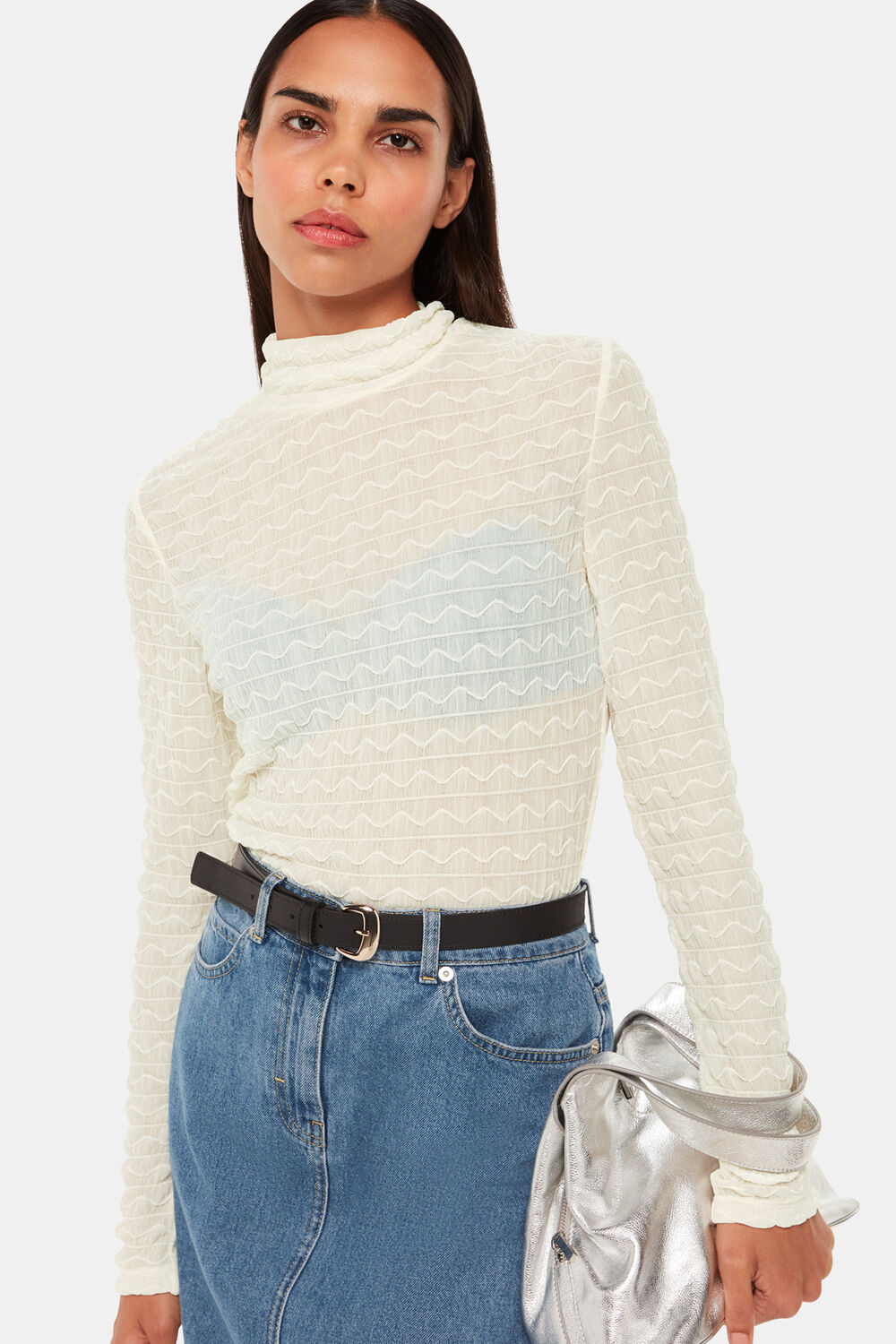 Texture Ruched Top