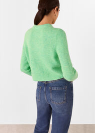 Alpaca Crew Neck Cardigan