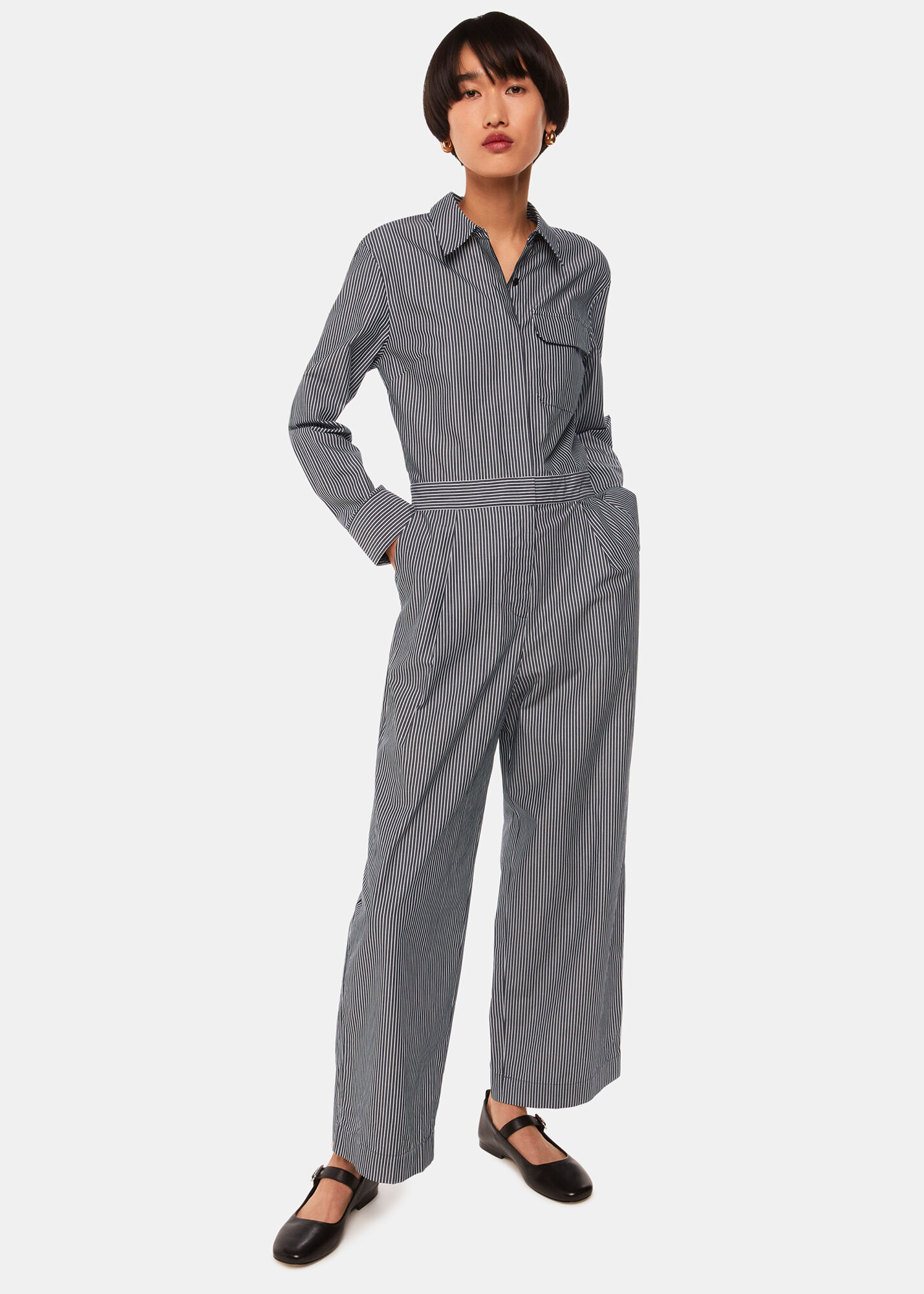 Striped boiler suit deals