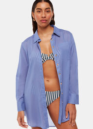 Denim Longline Beach Shirt