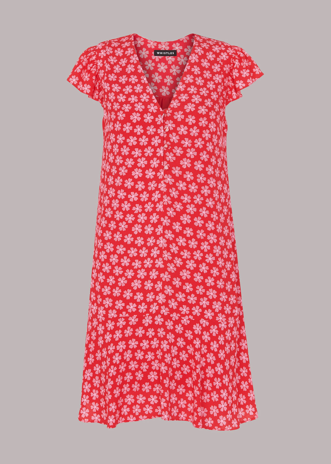 Daisy Check Print Flippy Dress