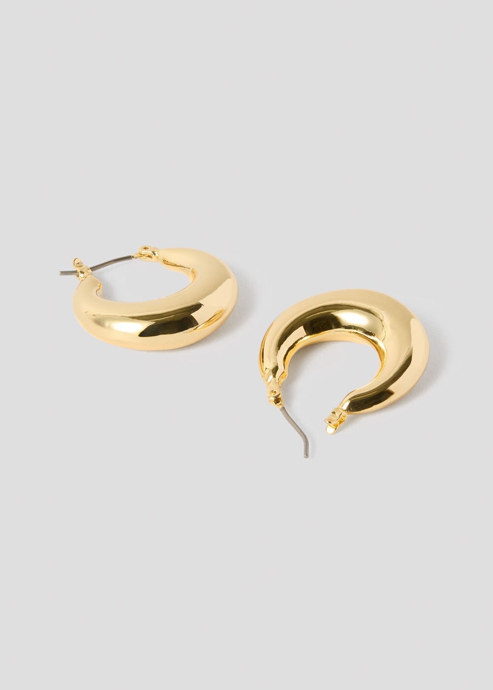 Curved Chunky Hoop Earring
