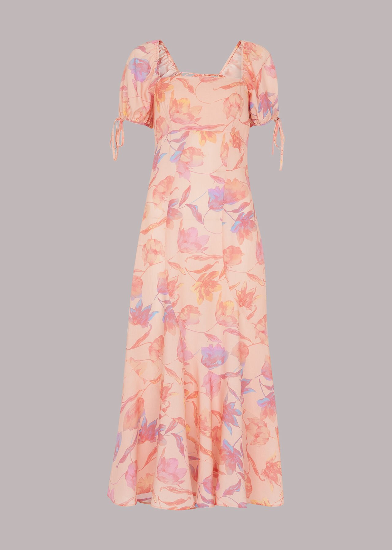 Seam Detail Floral Print Dress