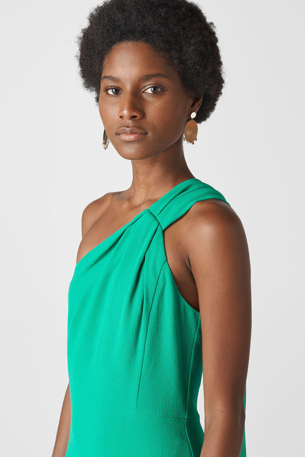 Bethan One Shoulder Maxi Dress Green