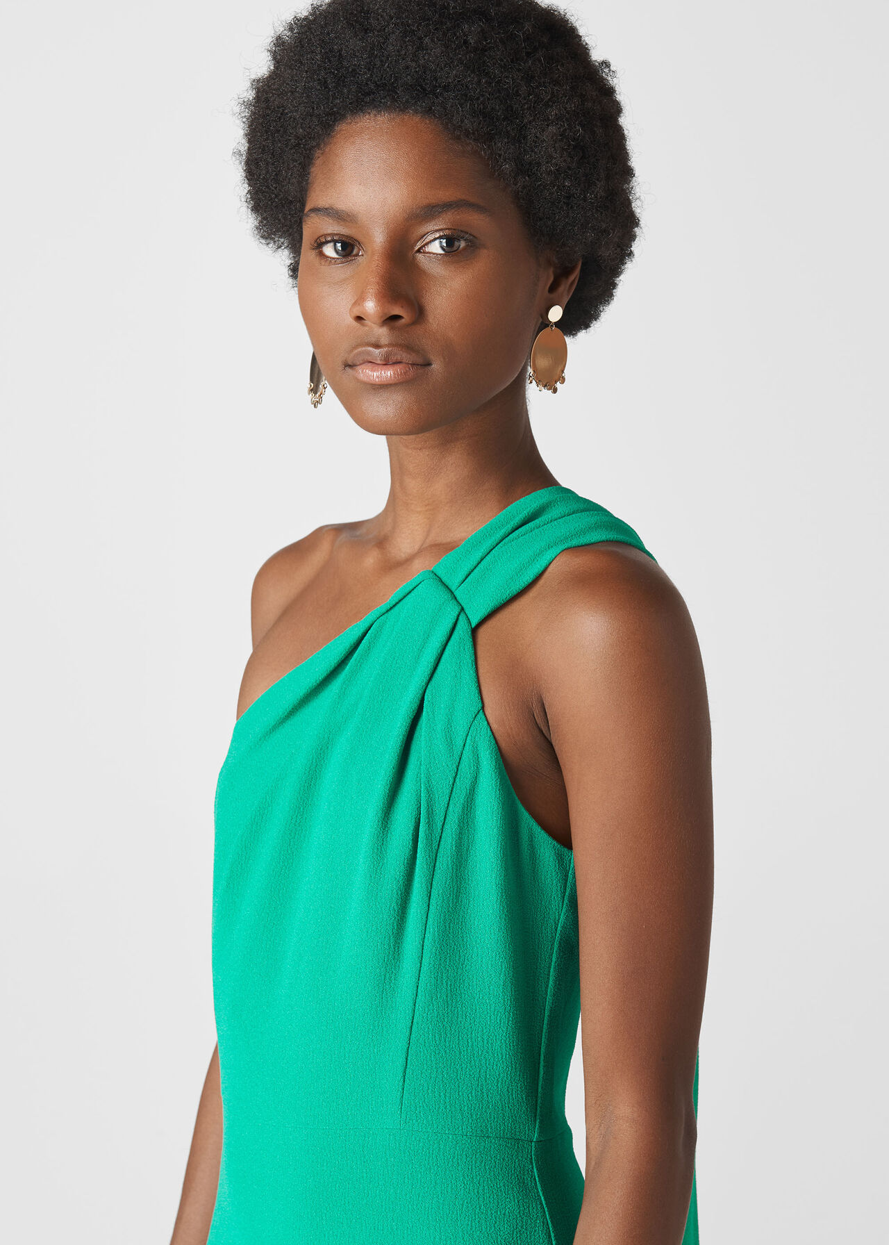 Green Bethan One Shoulder Maxi Dress | WHISTLES