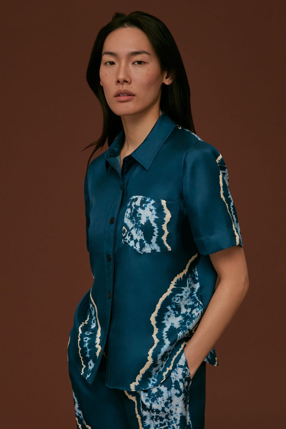 Silk Tie Dye Shirt