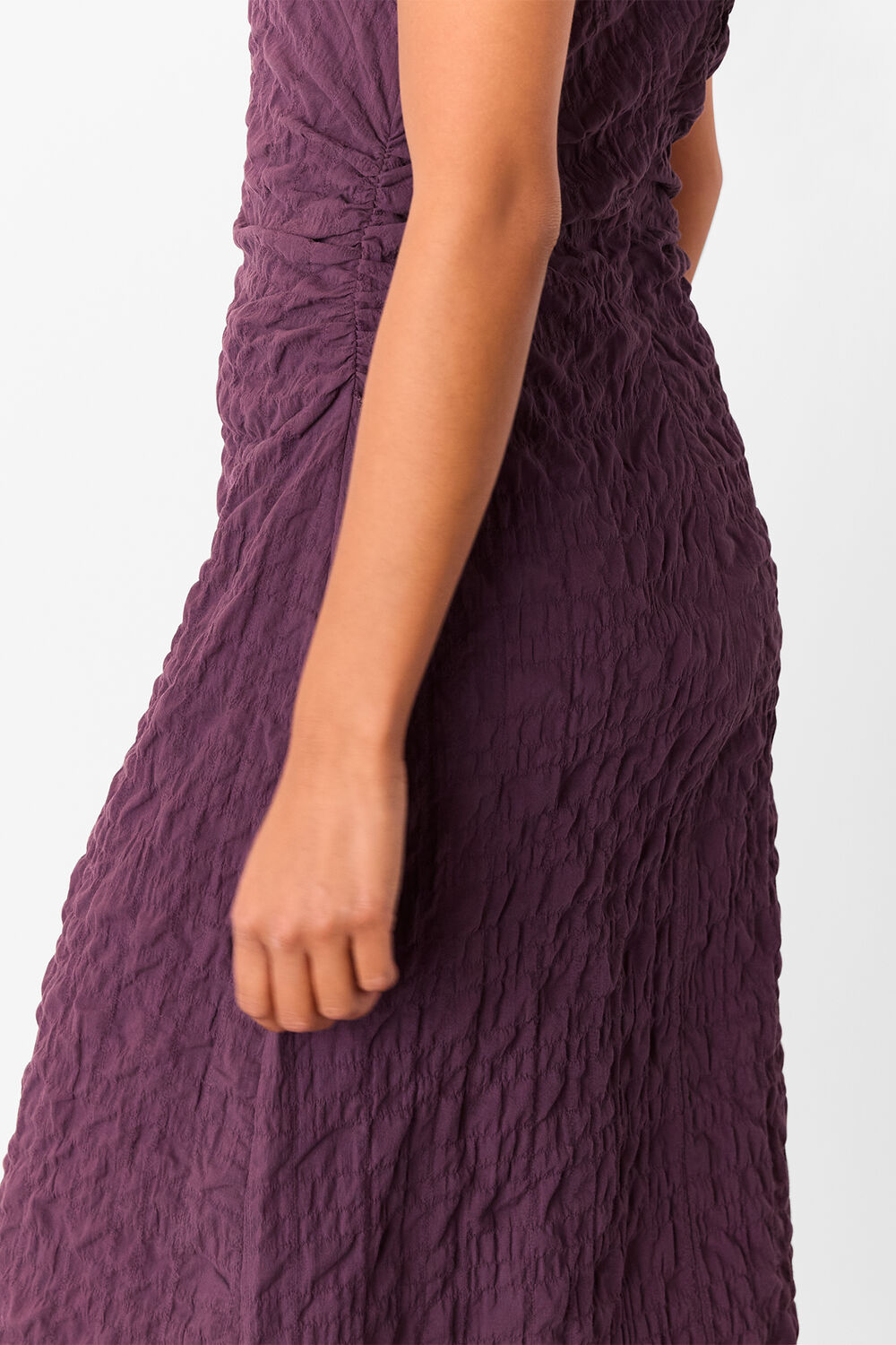 Plum Petite Lori Textured Midi Dress