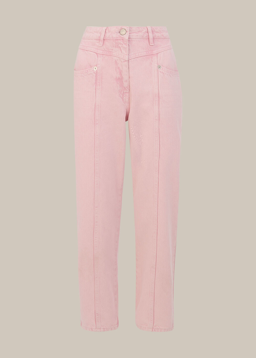 Emma Panelled Jean Pink