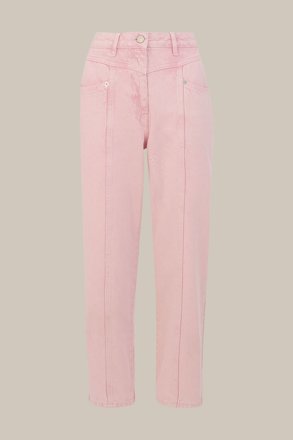 Emma Panelled Jean Pink