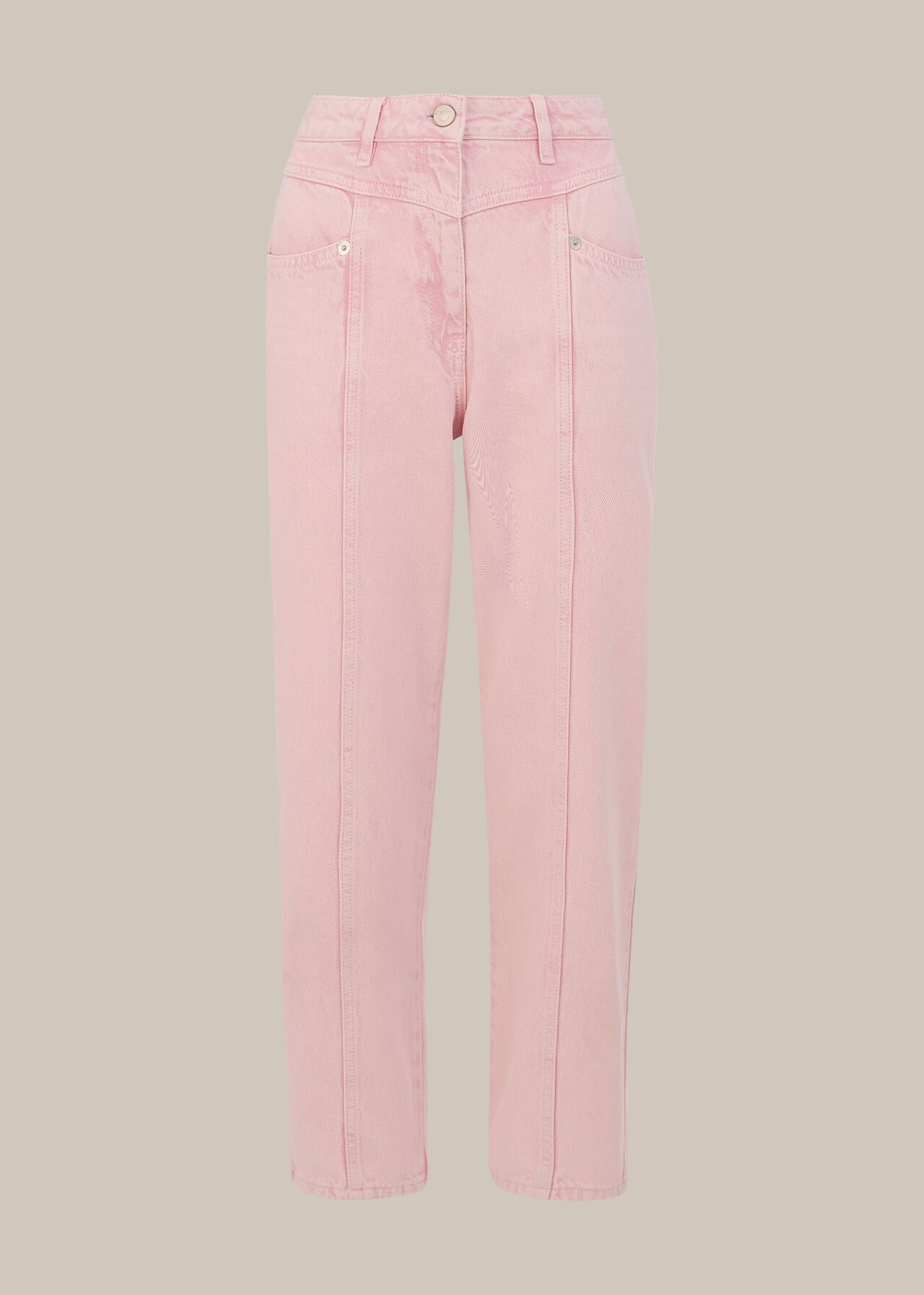 Emma Panelled Jean Pink