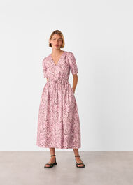 Leopard Cotton Midi Dress