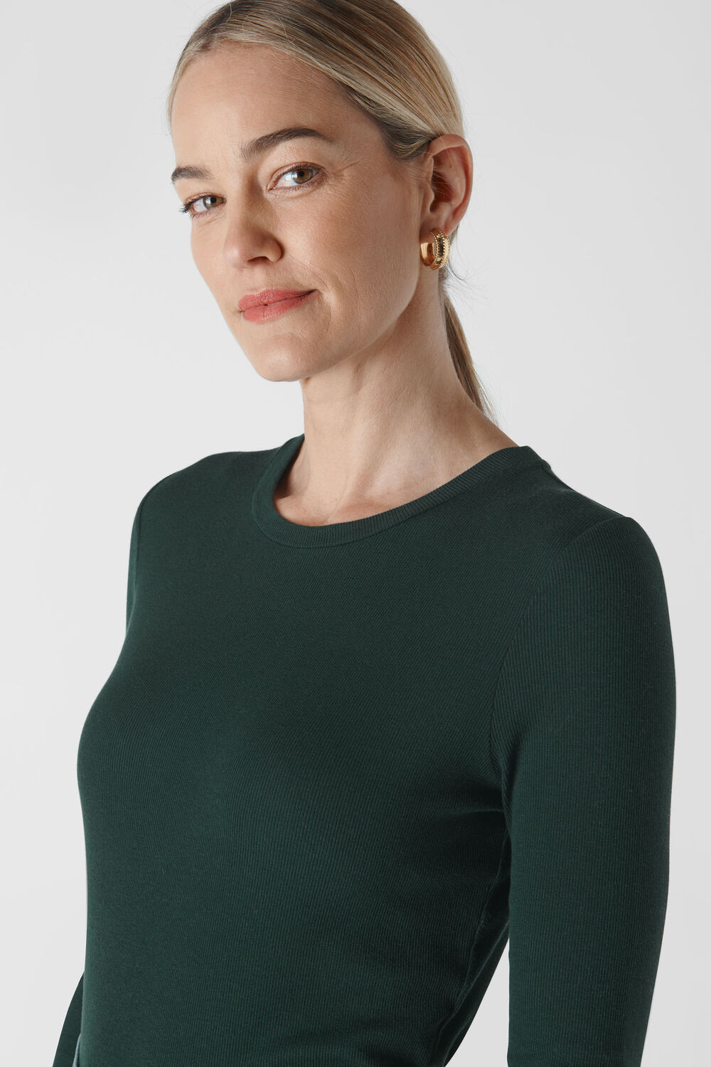 Essential Crew Neck Dark Green