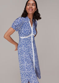 Twin Daisy Print Midi Dress