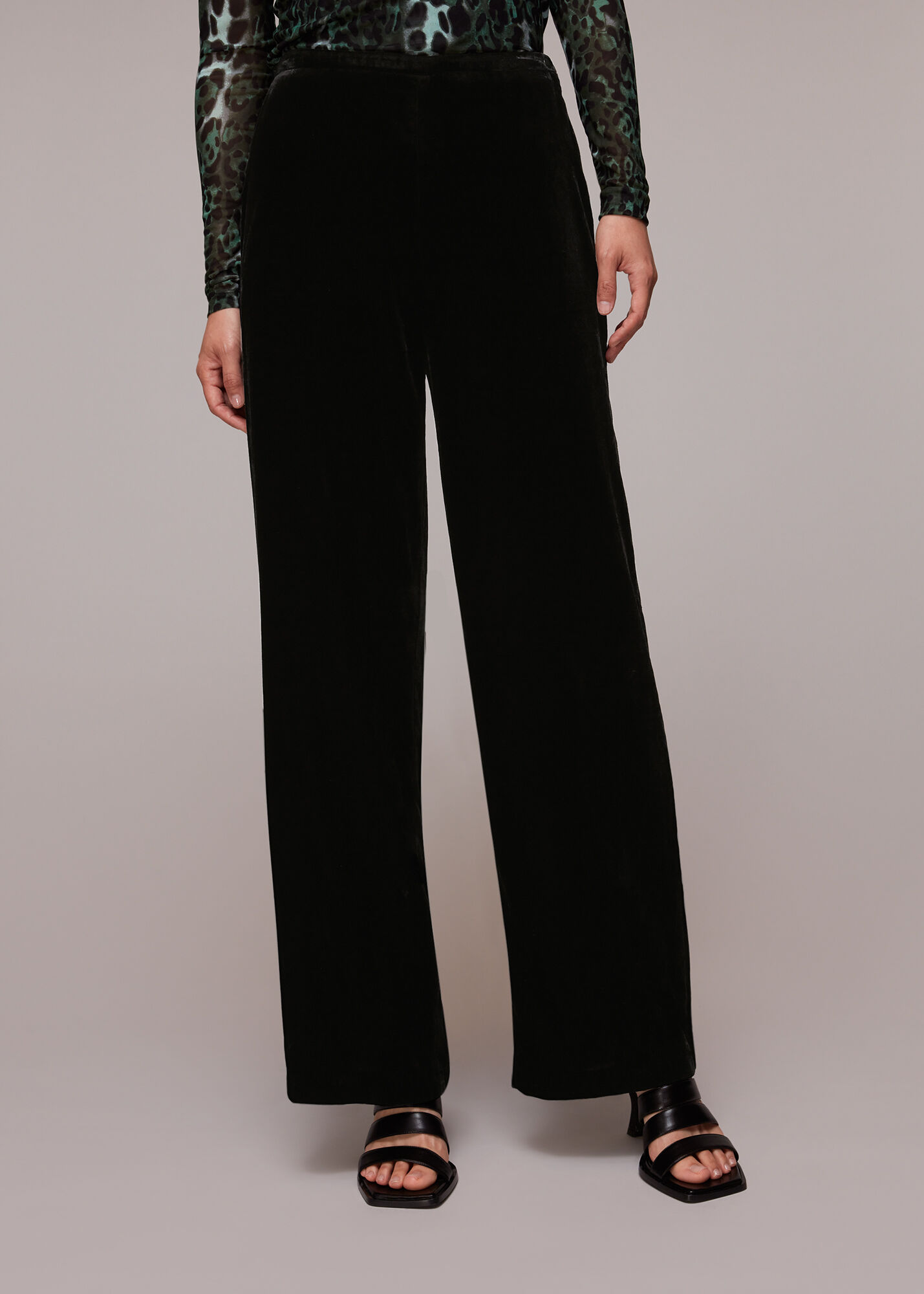 Black Velvet Full Length Trouser | WHISTLES