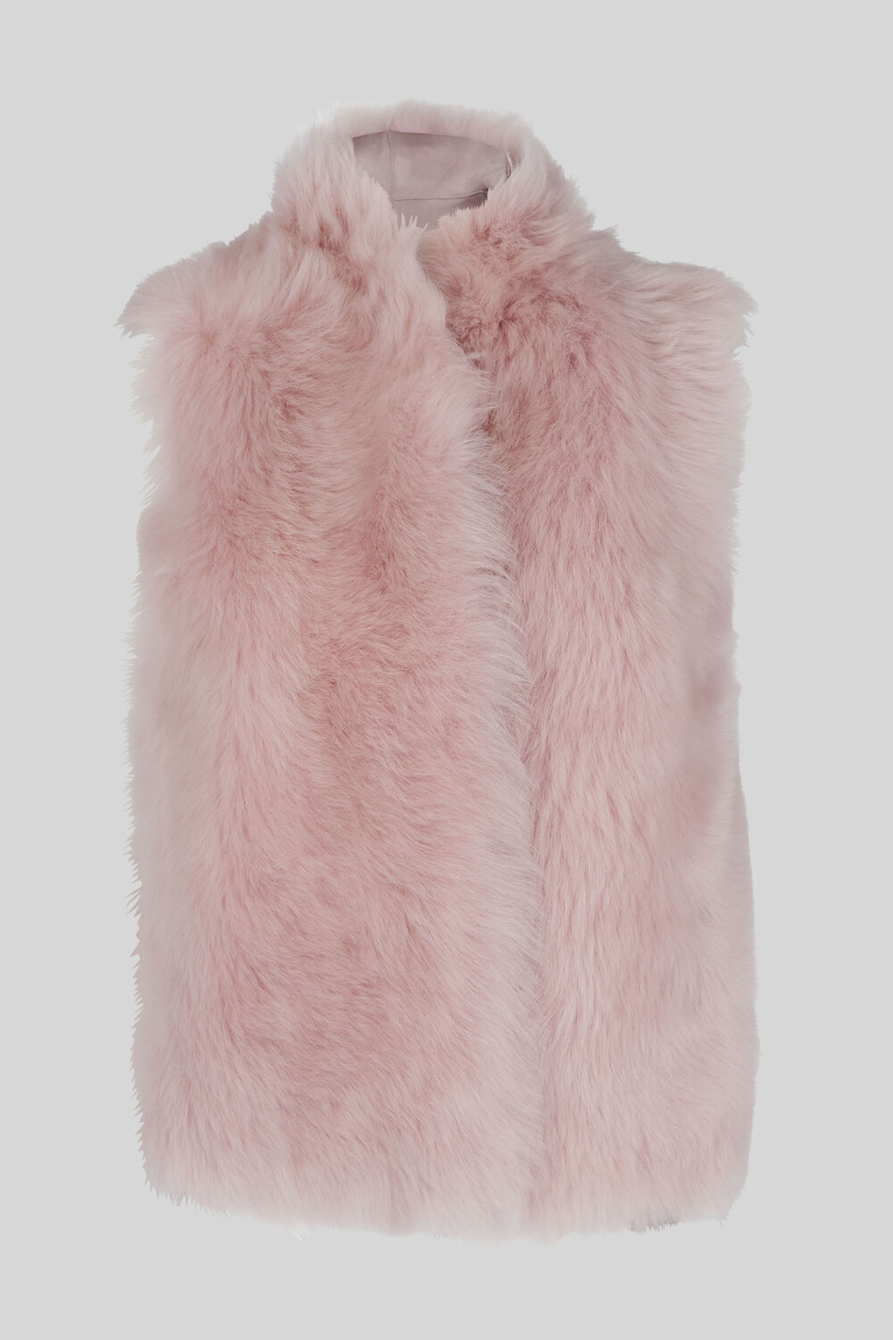 Toscana Sheepskin Gilet Pale Pink