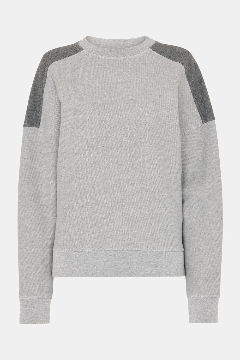 Grey Marl Contrast Detail Sweat