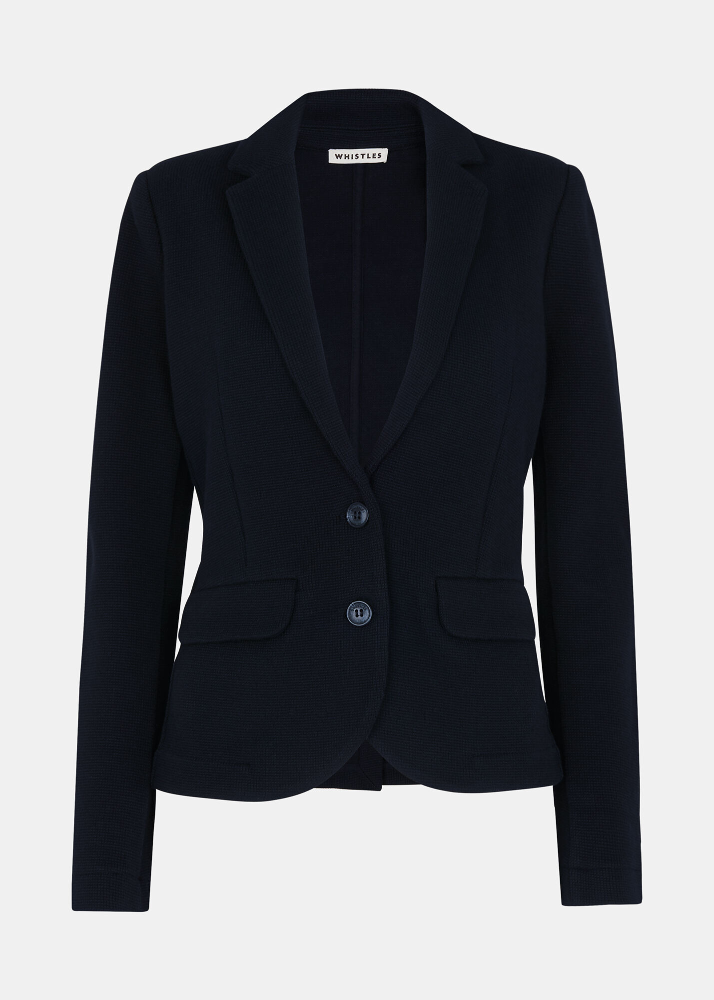 Navy Slim Jersey Jacket WHISTLES