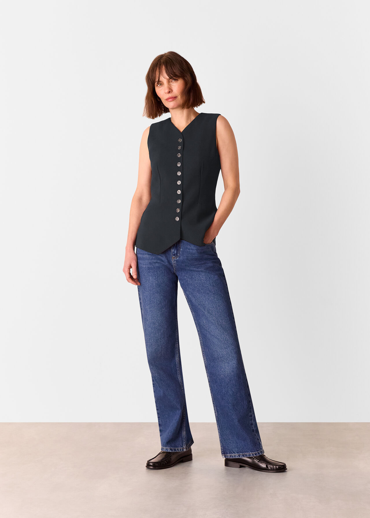 Cora Crepe Waistcoat