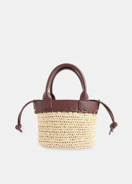 May Collar Straw Crossbody Bag