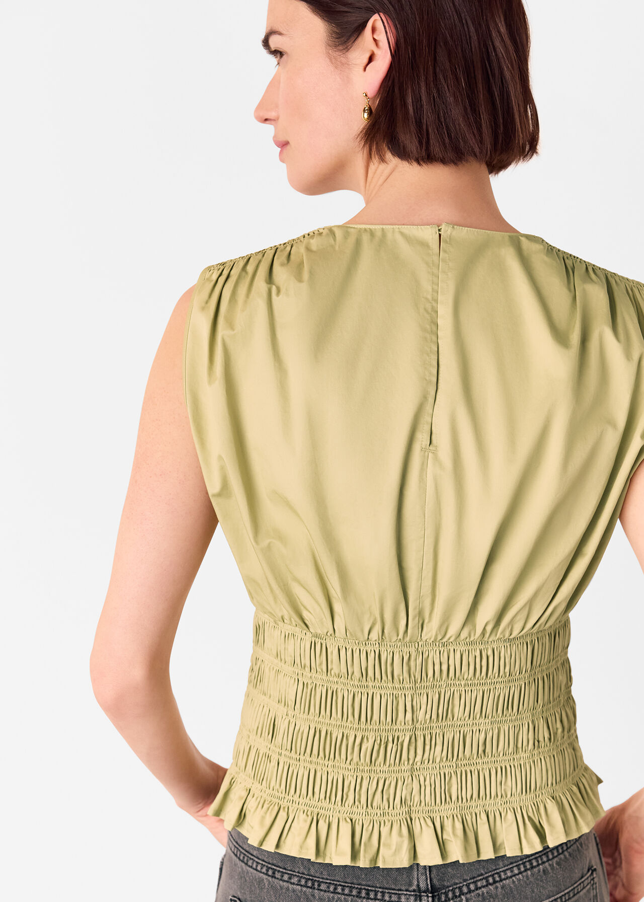 Cotton Shirred Tank