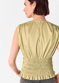 Cotton Shirred Tank