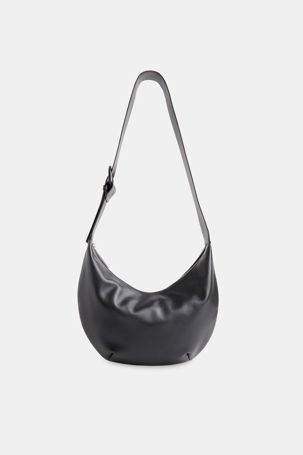 Black Sia Curved Crossbody Bag