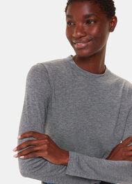 Wool Blend Crew Neck Top