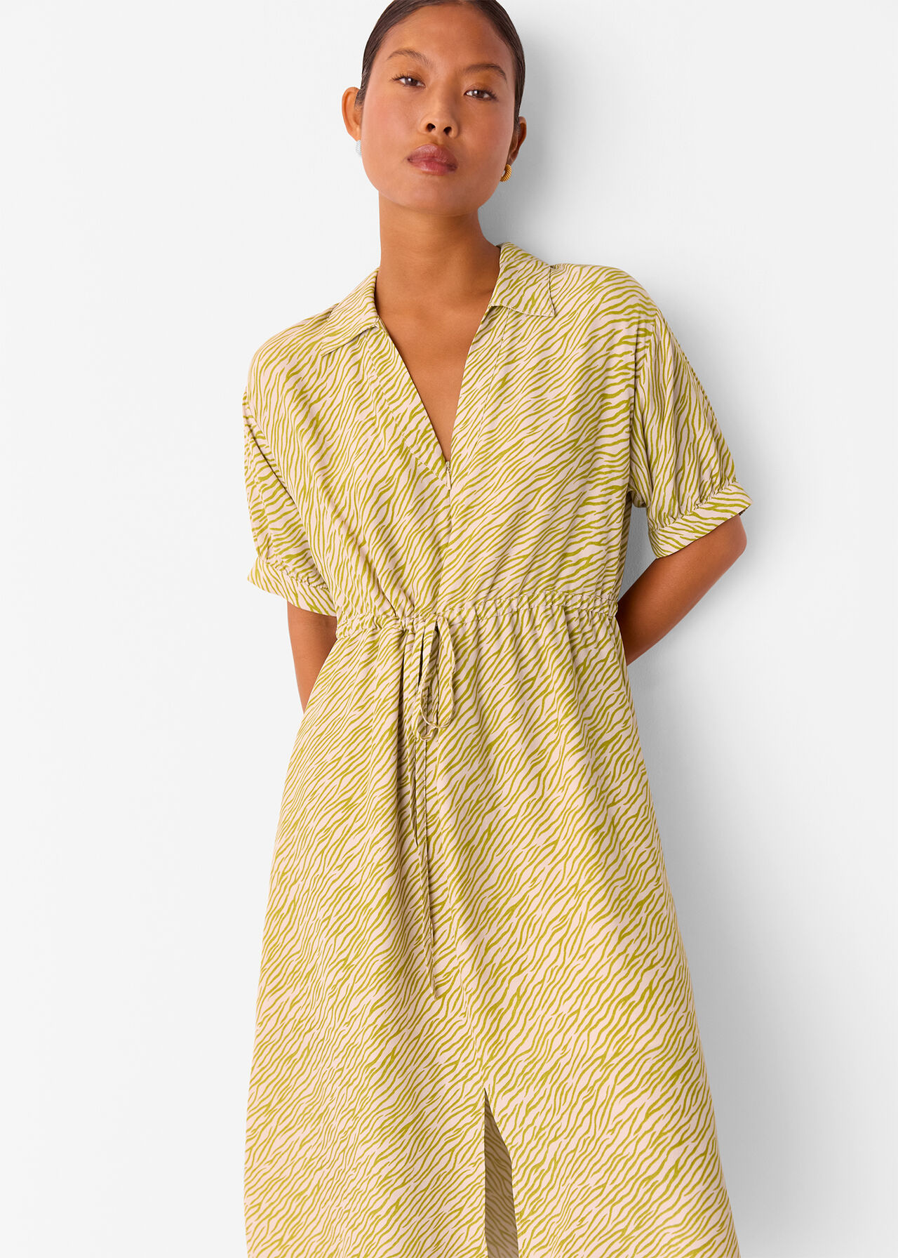 Petite Tiger Flame Midi Dress