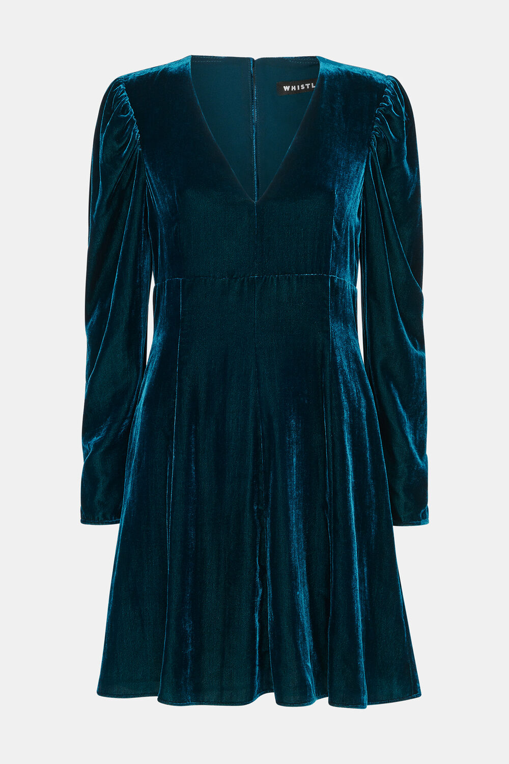 Teal Charley Velvet Flippy Dress