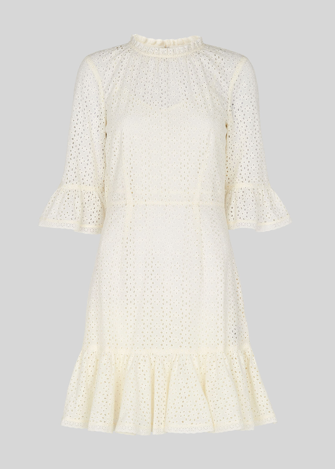 Ivory/Multi Augustina Broderie Dress | WHISTLES | Whistles US